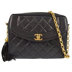 Chanel Black Lambskin Camera Bag Small XX40558